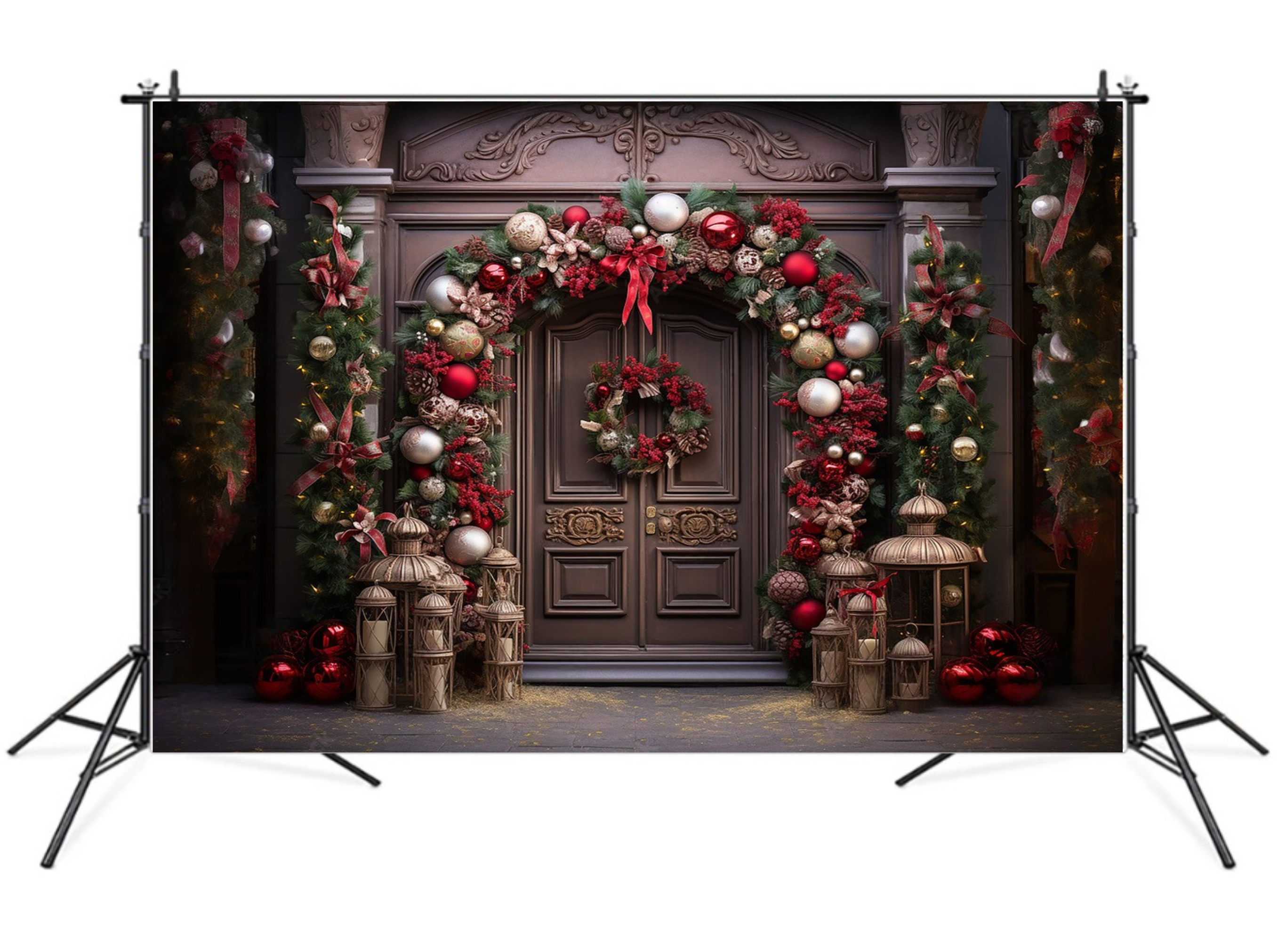 Фотофон виниловый текстурный Gipermag Christmas decor door 250х150 см (7843) Фотофон виниловый текстурный Gipermag Christmas decor door 250х150 см (7843)