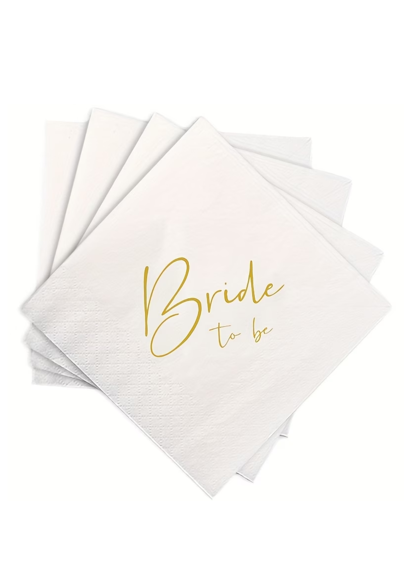 Серветки святкові для дівич-вечора з принтом “Bride to Be” Білий (98)