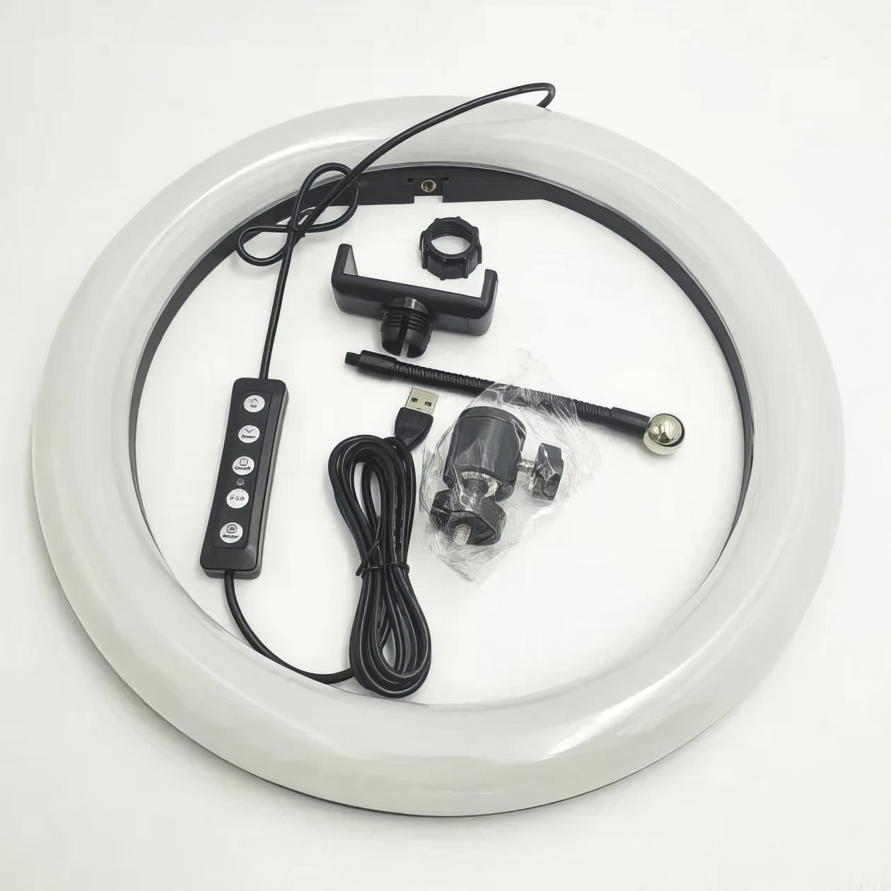 Лампа светодиодная кольцевая RGB 26 см для фото- и видеосъемки. - фото 6