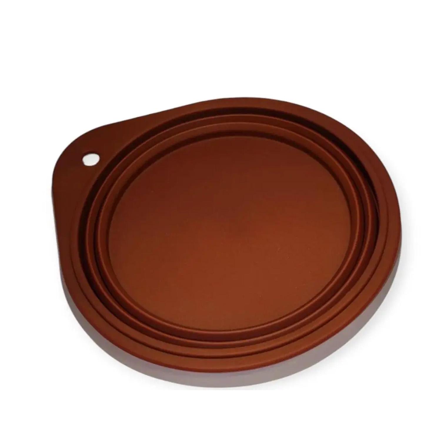 Миска для котів та собак складна силіконова Коричневий (87158) - фото 2 Миска для котів та собак складна силіконова Коричневий (87158) - фото 2