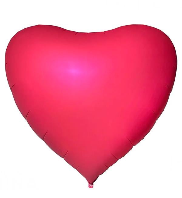 Воздушный шар Heart 160 см Вишневый сатин (10105)