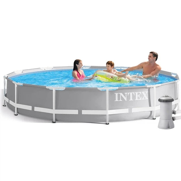 Басейн каркасний Intex 26710 з тентом 366x76 см 2006 л/год (35575041)