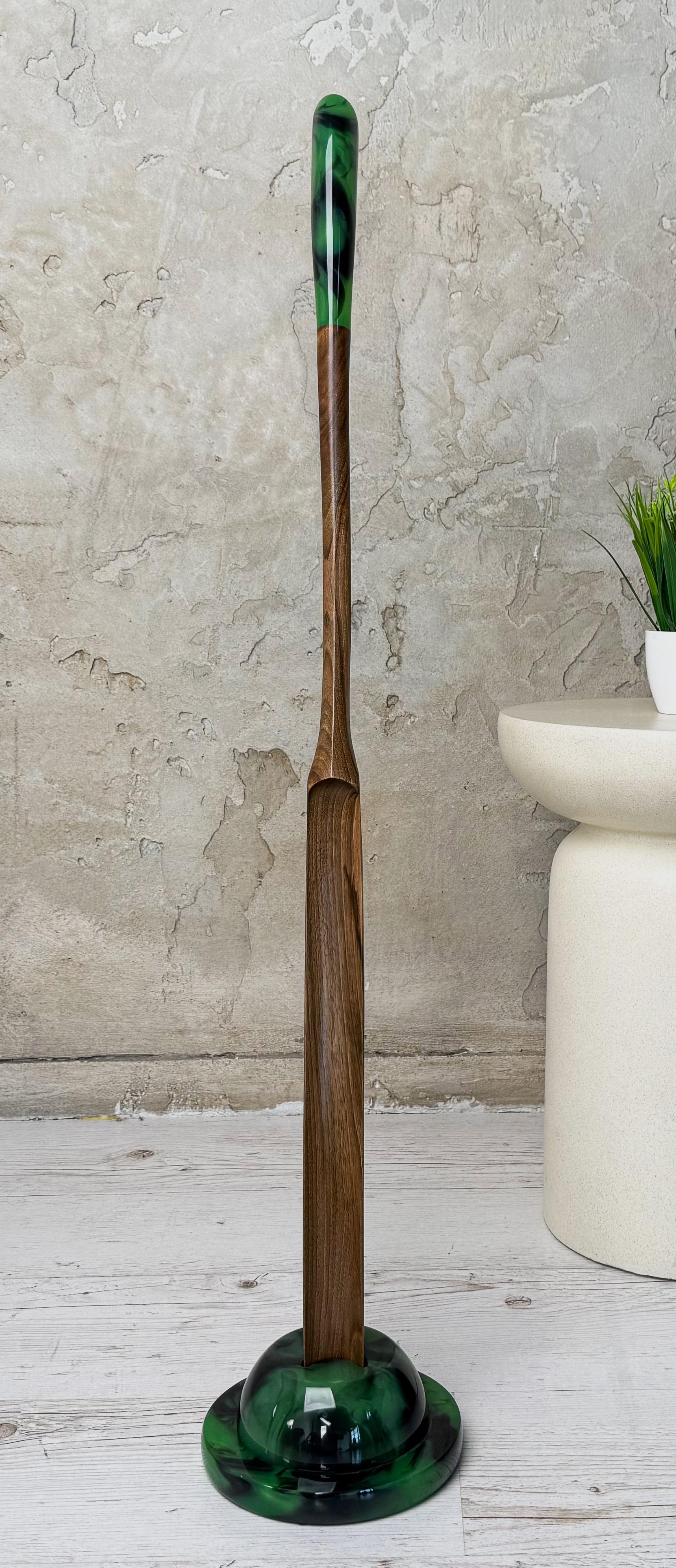 Ложка для обуви Klenn из ореха и эпоксидной смолы Коричневый/Зеленый Ложка для обуви Klenn из ореха и эпоксидной смолы Коричневый/Зеленый