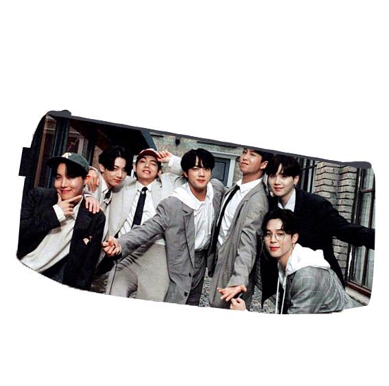 Пенал школьный BTS Бтс Bangtan Boys двухсторонний 22х11 см (pn_0059)