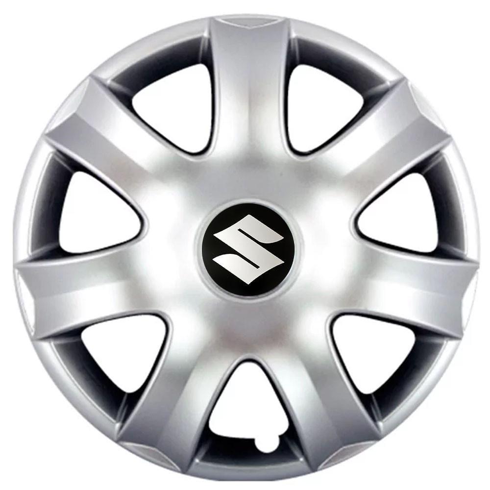Колпаки SJS 326 с логотипом Suzuki R15 4 шт. Серебристый (2654558473)