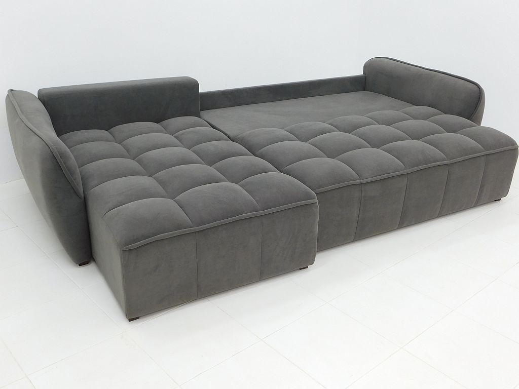 Диван розкладний у вітальню/спальню кутовий Вуді Конті з короткою боковиною дерево/ламінована ДСП/тканина Сірий - фото 3 Диван розкладний у вітальню/спальню кутовий Вуді Конті з короткою боковиною дерево/ламінована ДСП/тканина Сірий - фото 3