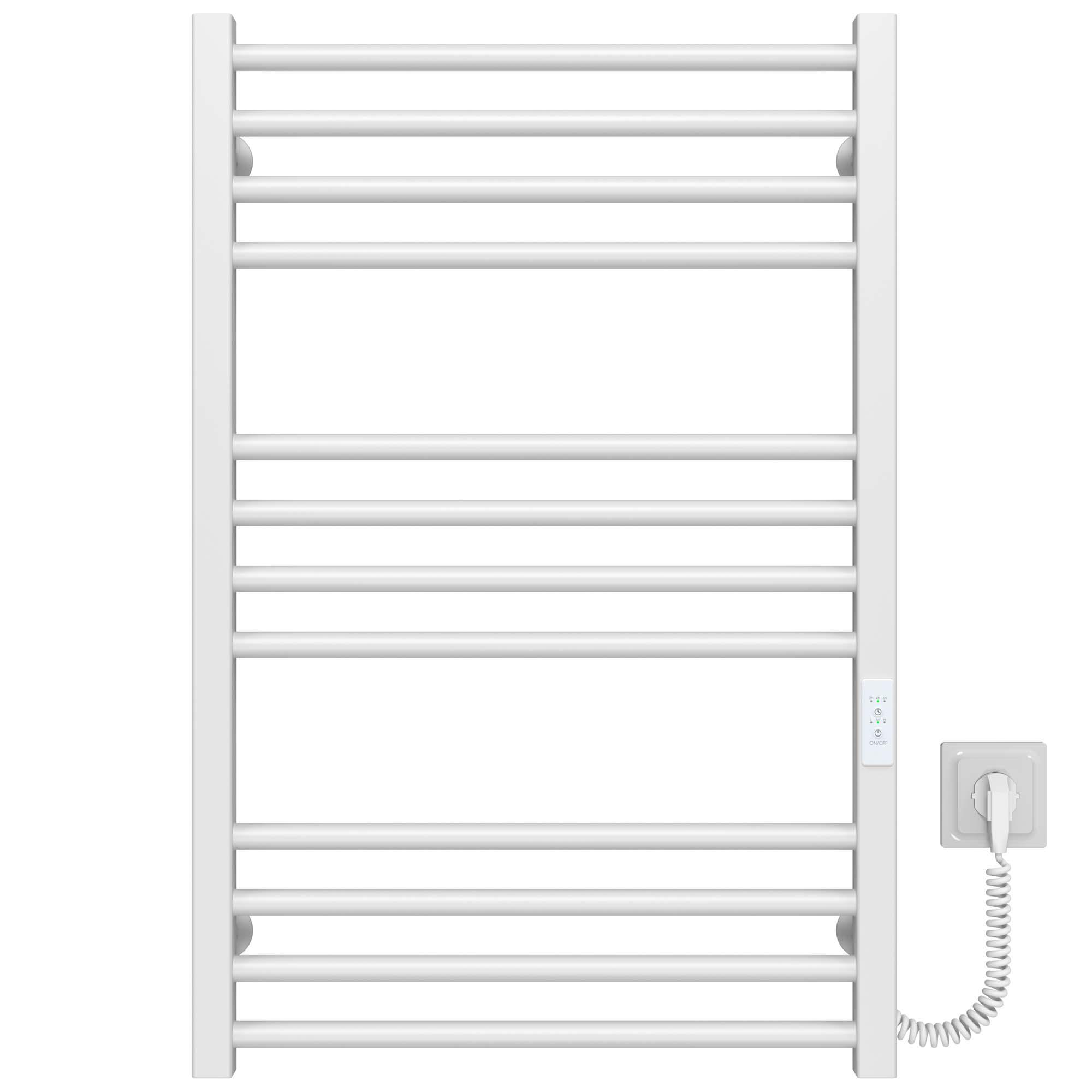 Полотенцесушитель электрический Deffi Lima П12 WD04 правое подключение нержавеющая сталь 600х800 мм Белый (A.LI.80.60.12.EWR4)