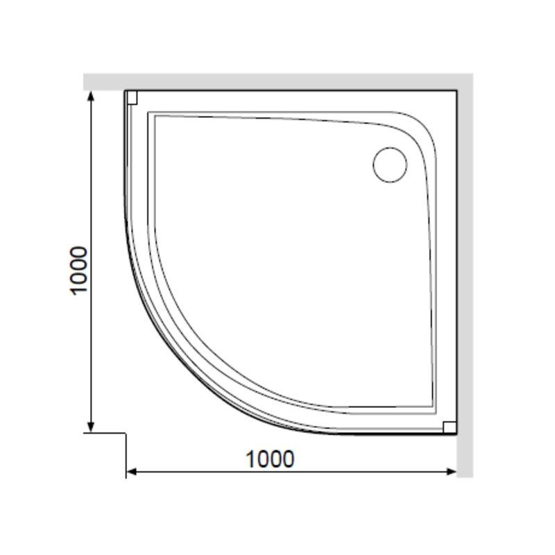 Піддон для душу AM.PM Joy W95T-301-100W акриловий 100x100x16 см (130162) - фото 2