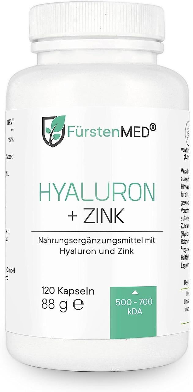 Витамины для кожи FurstenMED Гиалуроновая кислота 600 мг/цинк 1,5 мг 120 капс. (5009195)