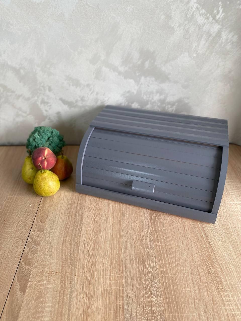 Хлебница деревянная Серый (1978840498) - фото 2 Хлебница деревянная Серый (1978840498) - фото 2