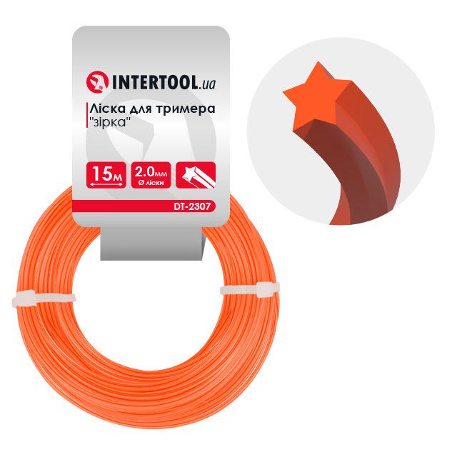 Волосінь для тримера зірка Intertool 2,0 мм х 15 м (DT-2307)