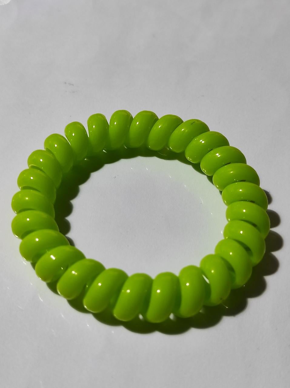 Резинка Спираль толстая 5,5 см глянцевая Ярко-салатовый (K7-4-1728-САЛ)