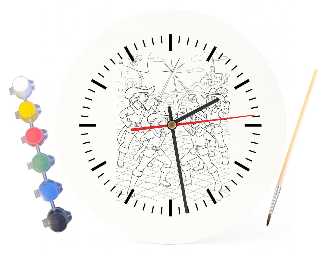 Детский набор для творчества часы-раскраска Д'артаньян и три мушкетера по мотивам книги Александра Дюма 30 см (Г0002) - фото 3 Детский набор для творчества часы-раскраска Д'артаньян и три мушкетера по мотивам книги Александра Дюма 30 см (Г0002) - фото 3