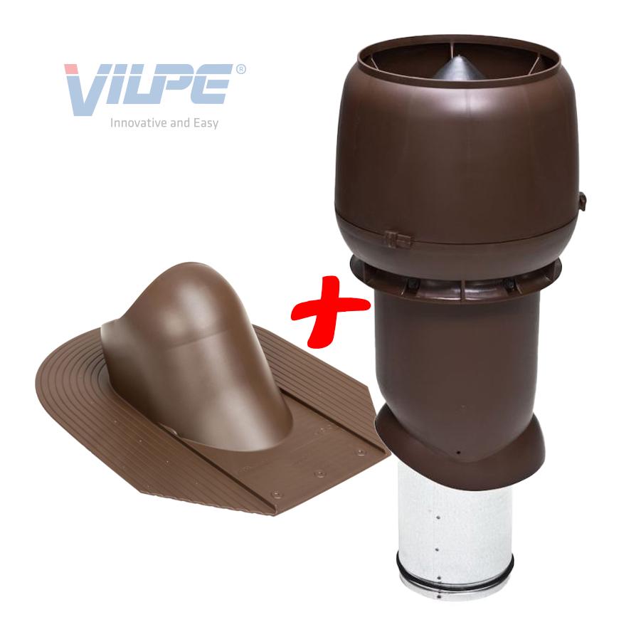 Выход вентиляционный Vilpe для битумной черепицы утепленный Ø 160 мм 500 мм 8017 Коричневый (30078864) - фото 2 Выход вентиляционный Vilpe для битумной черепицы утепленный Ø 160 мм 500 мм 8017 Коричневый (30078864) - фото 2