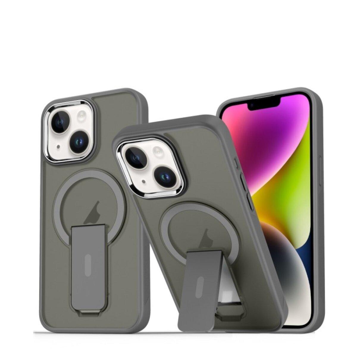 Противоударный чехол с подставкой Cosmic Magnetic Stand for Apple iPhone 13 Grey