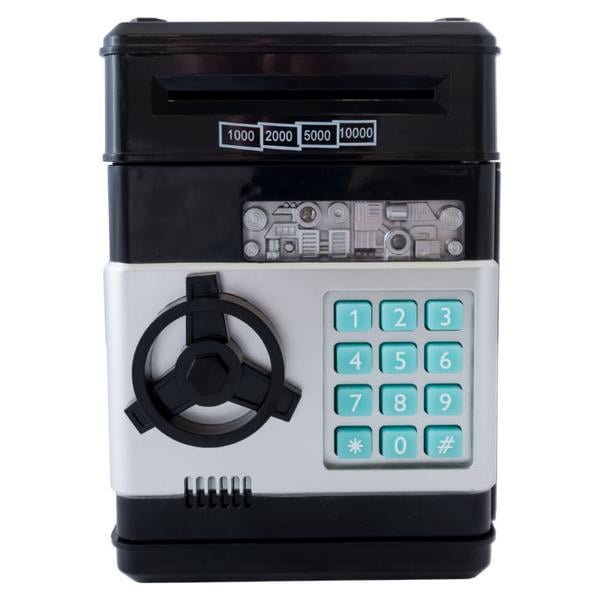 Сейф-скарбничка дитячий з кодовим замком 881506/820/821 Чорний (MD 14586 black)