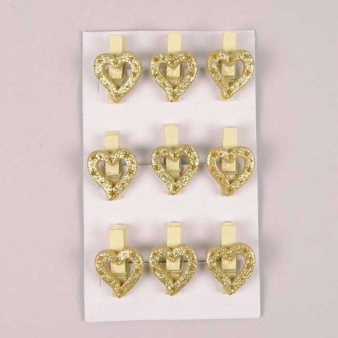 Сердце на прищепке 9 шт. (22568)