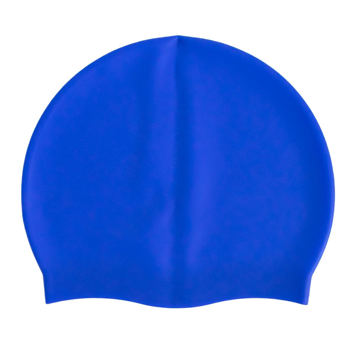 Шапочка силіконова для плавання Silicone Swim Cap Синій (1010090-Blue) - фото 1