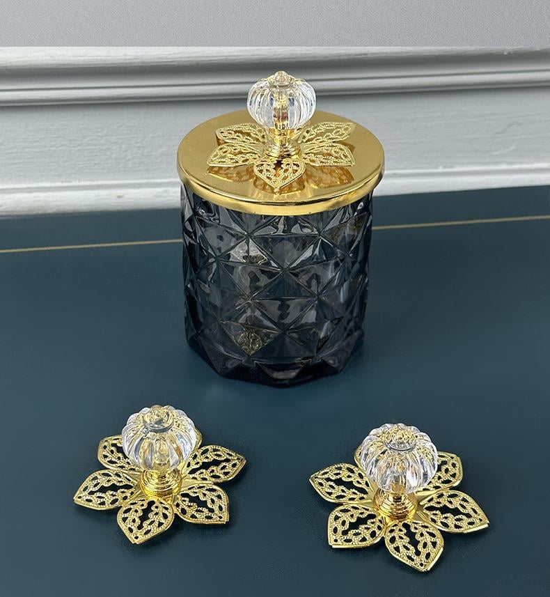 Ручка для крышки ящика Цветок Золотистый (4636) - фото 2 Ручка для крышки ящика Цветок Золотистый (4636) - фото 2