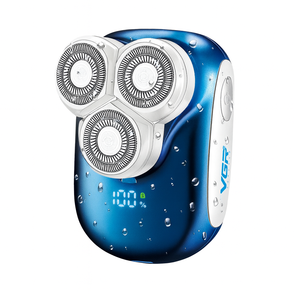 Электробритва роторная VGR V346 IPX5 с 3D головками Blue (30651868)