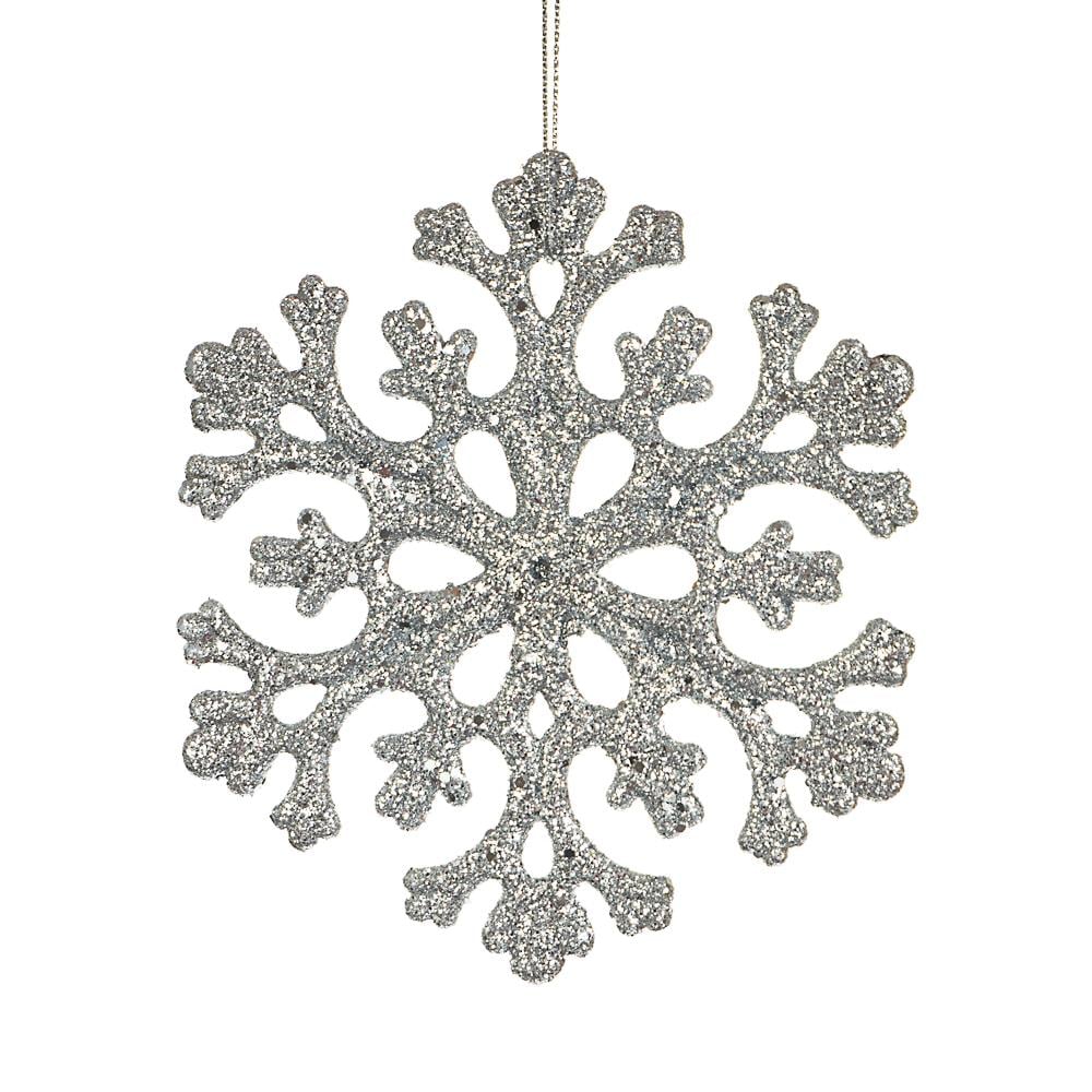 Елочная игрушка Снежинка сказочная Серебряный (020NZ)