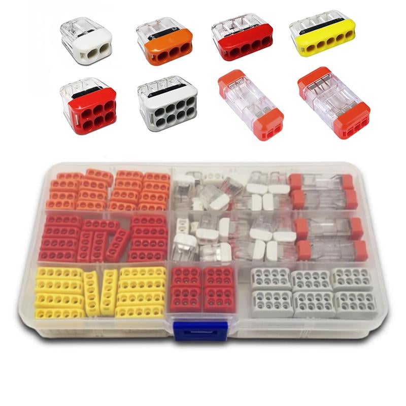 Набор клемм Tactix 8 видов 0,5-2,5 мм2 24А соединительная одинарная 86 шт. (PSC-86box)