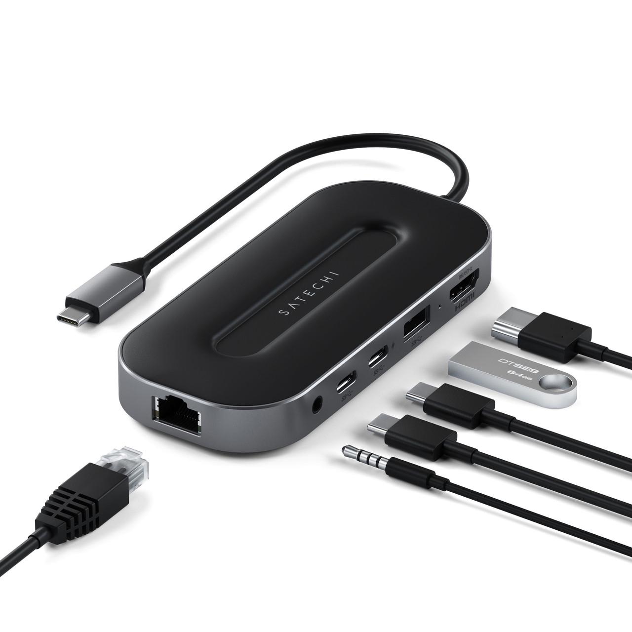 Адаптер Satechi USB4 Multiport Adapter with 2.5G Ethernet Space Gray (ST-U4MGEM) - фото 3