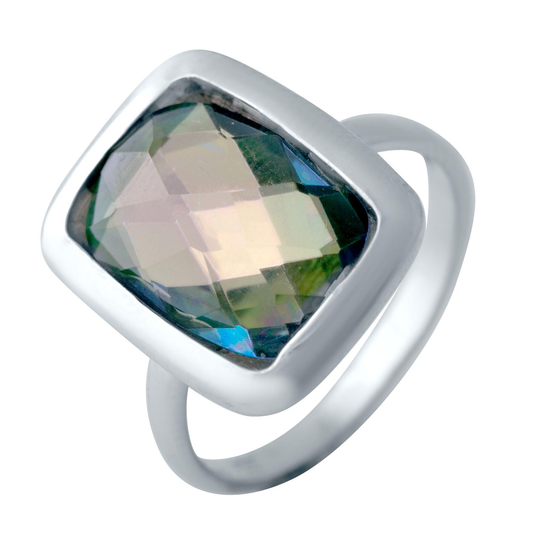 Кольцо серебряное с мистик топазом 10,838 ct 3,84 г р. 18 (2043478)