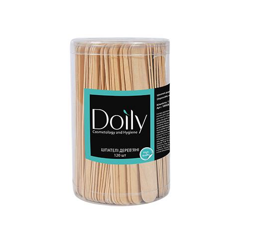 Шпатели одноразовые деревянные Doily в тубусе 120 шт. (2538725622)