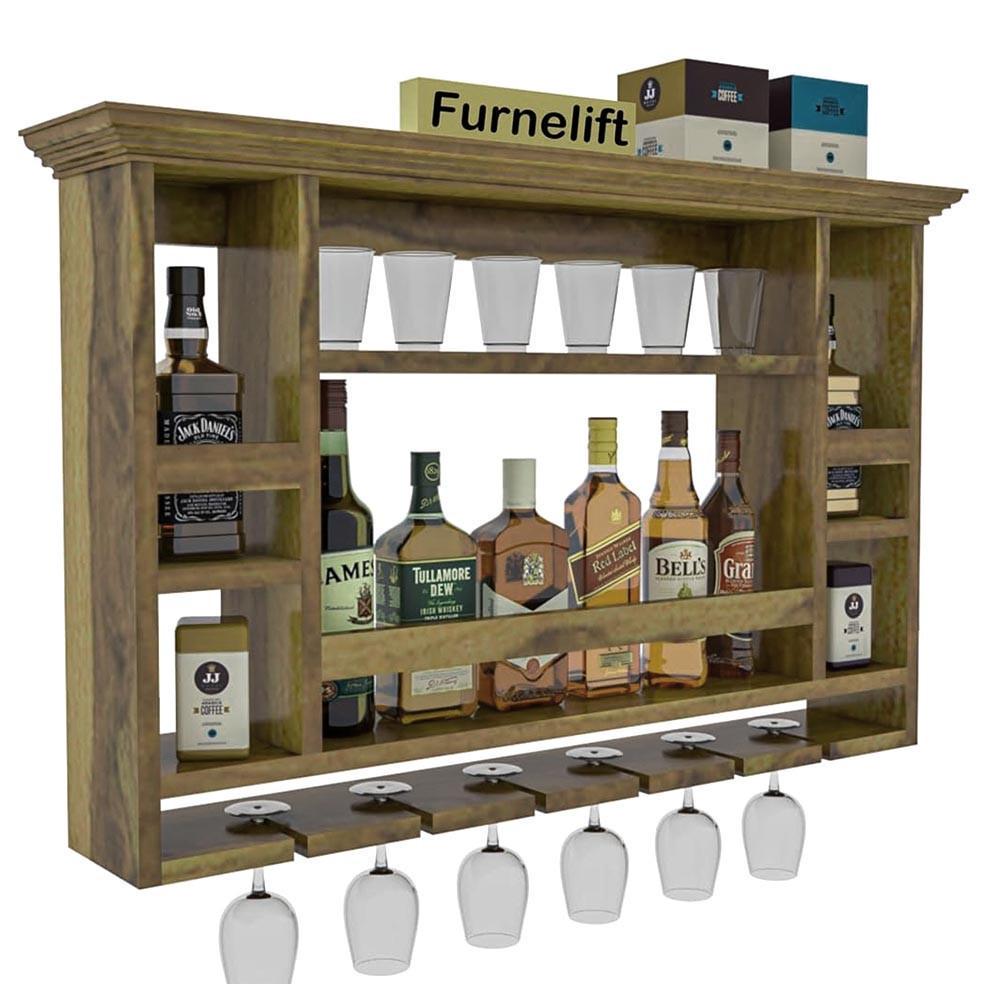 Полка для вина настенная из дерева Баруте Мускат (ПНК-018607)