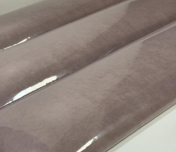 Стінова панель самоклеюча м'яка Soft Pan велюр 15x90х3,7 см матовий Пудровий (159002) - фото 2