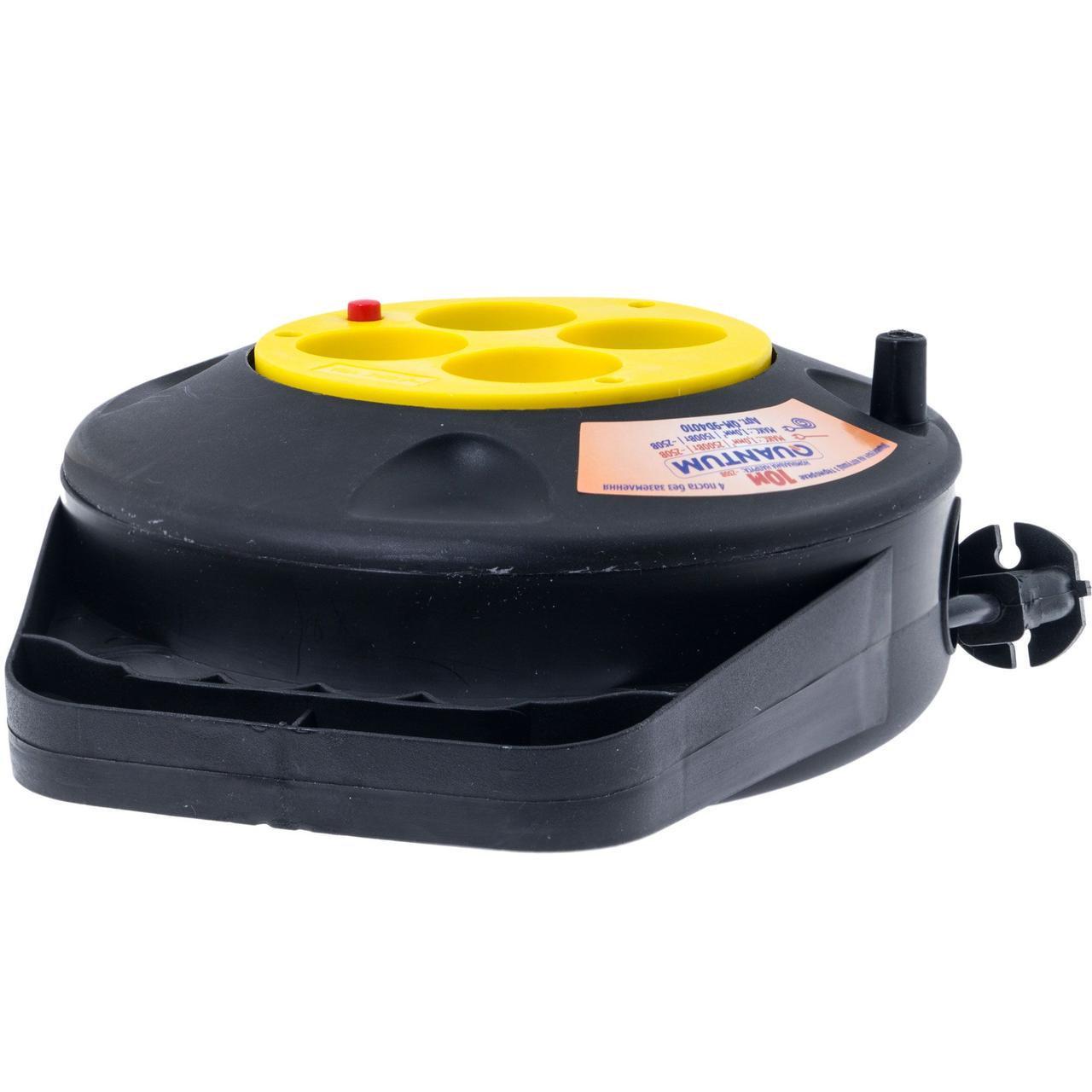 Удлинитель на катушке Quantum из термореле 4 розетки без заземления 10 м 2x1,0 10А 230 B 2500 Вт (удл10м) - фото 5