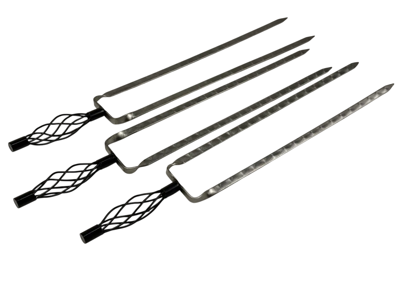 Набор двойных шампуров GrillMaster SH-3135 из нержавеющей стали 3 мм Серебристый 3 шт. (10-164-SH-3135)