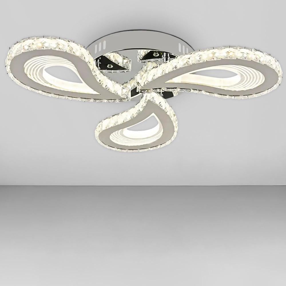 Люстра светодиодная Svet 90W хрустальная на три плафона 3000-6000К Хром (SY-7513/3 CR)