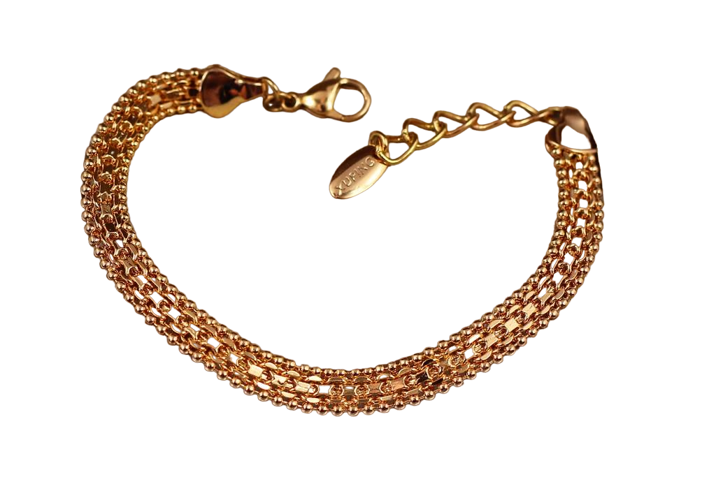 Браслет Xuping Jewelry Бисмарк с перлинами 17 см 6 мм Золотистый (1865624926)