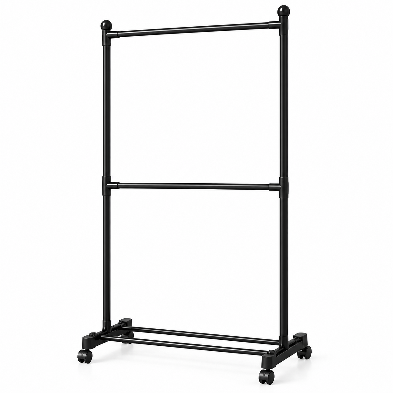 Вішалка для одягу Clothes Rack Up 173 см на колесах Чорний (64773)