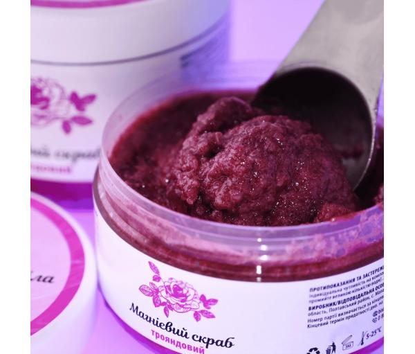 Скраб магниевый для тела с экстрактом розы Бишофит Полтавский 500 г - фото 6