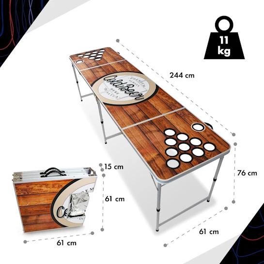 Игровой набор настольный KLARFIT BeerCup Backspin Beer Pong Wood (10038828) - фото 7