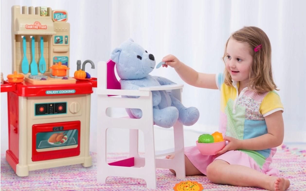 Детская игрушечная кухня для девочки с паром/водой/посудой и имитацией закипания 73 см 42 предмета (29308903) - фото 8 Детская игрушечная кухня для девочки с паром/водой/посудой и имитацией закипания 73 см 42 предмета (29308903) - фото 8