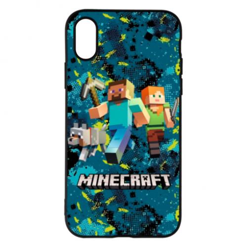 Чехол для iPhone X/Xs Minecraft Steve Alex And Dog (6848181-2-134799)