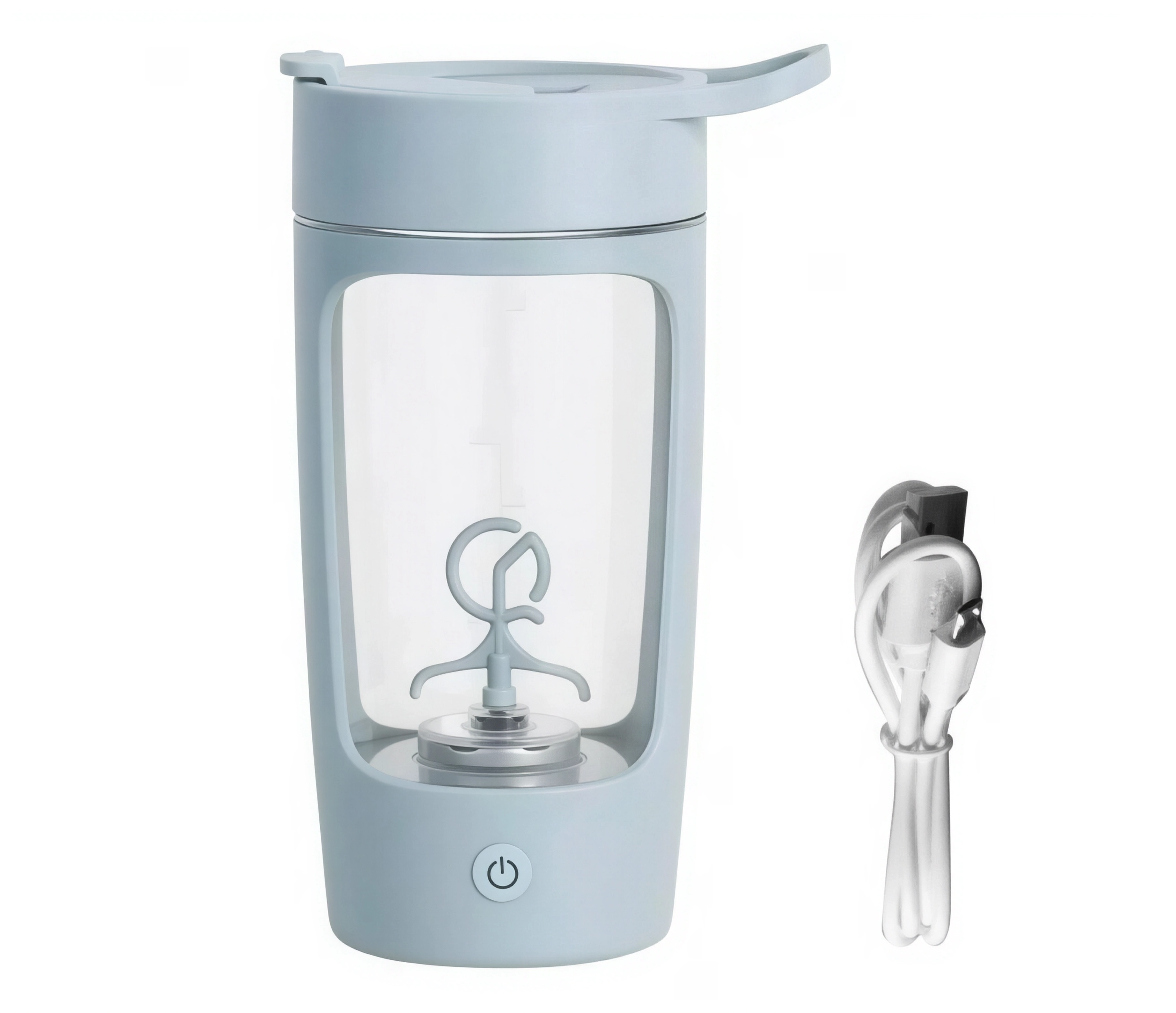 Шейкер тритановый акамуляторный для фитнеса 500 мл Голубой (2416098600)