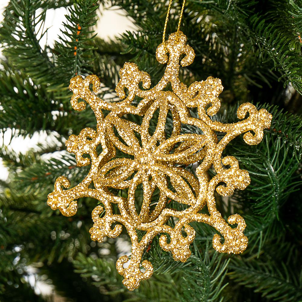 Игрушка на елку Elisey Снежинка праздничная Бежевый (NH-106-K-65)