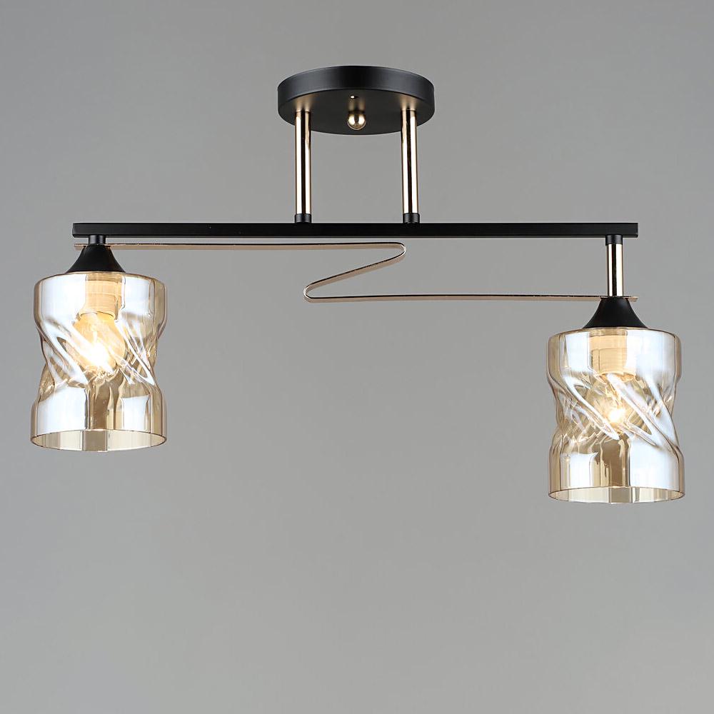 Люстра потолочная декоративная Light House SRS-19289/2 BK/FGD Черный/Золотой