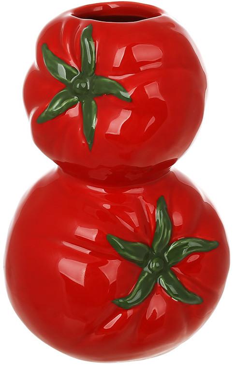 Ваза керамическая настольная Tomato 16,5 см Красный