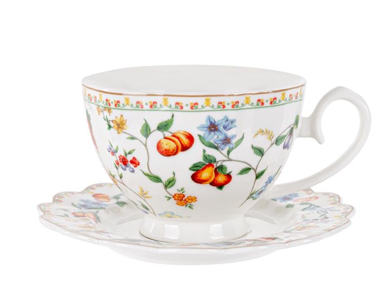 Чайний набір Lefard Фруктовий вальс на 6 персон чашки 250 мл Білий (165-358) - фото 2 Чайний набір Lefard Фруктовий вальс на 6 персон чашки 250 мл Білий (165-358) - фото 2
