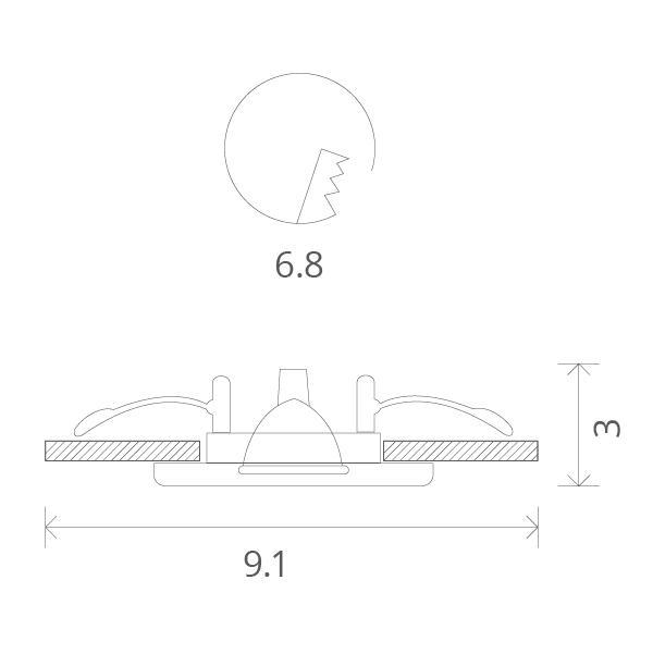 Світильник точковий Arte Lamp Aqua 50W GU10 Білий (A2024PL-1WH) - фото 4