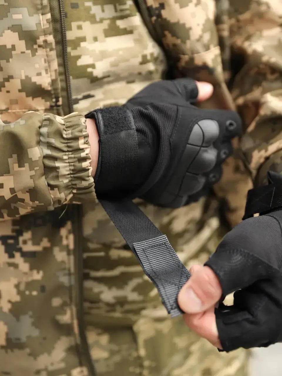 Рукавички військові M Чорний (043-1-VS) - фото 3
