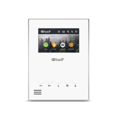 Відеодомофон IP 4,3" BAS-IP AU-04LAF з Wi-Fi White (276756)