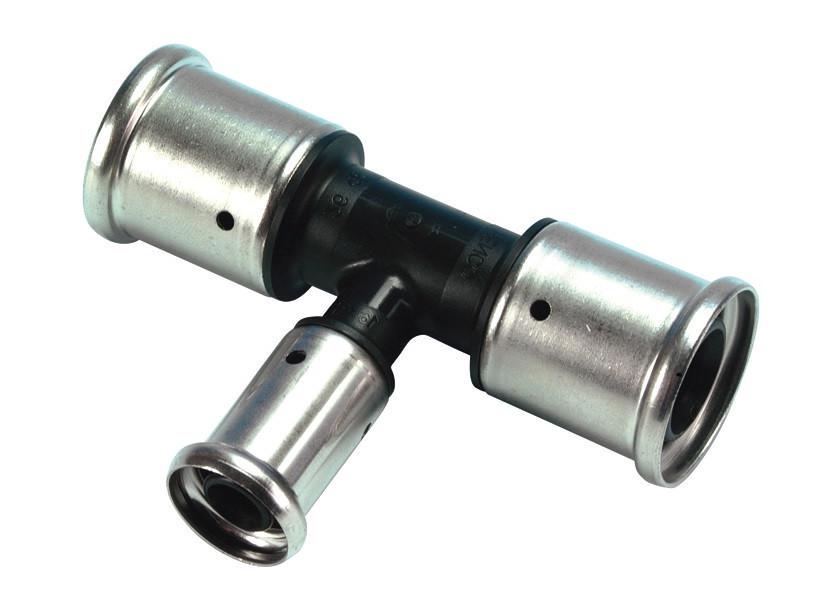 Пресс-тройник промежуточный пластмассовый HENCO 26х20х26 (10PK-262026) Пресс-тройник промежуточный пластмассовый HENCO 26х20х26 (10PK-262026)