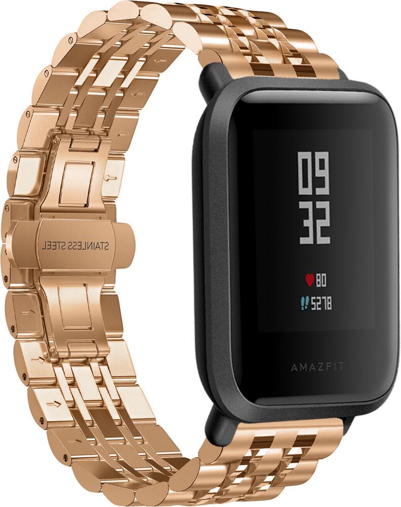 Браслет металлический Spinye для Amazfit Bip Rose Gold (29162-27)